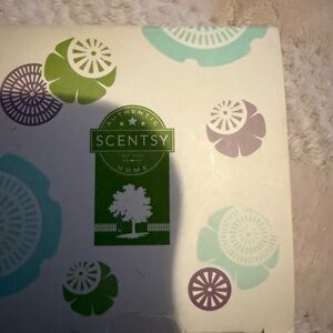 Scentsy Mini Fan Diffuser with Green and Purple Motifs